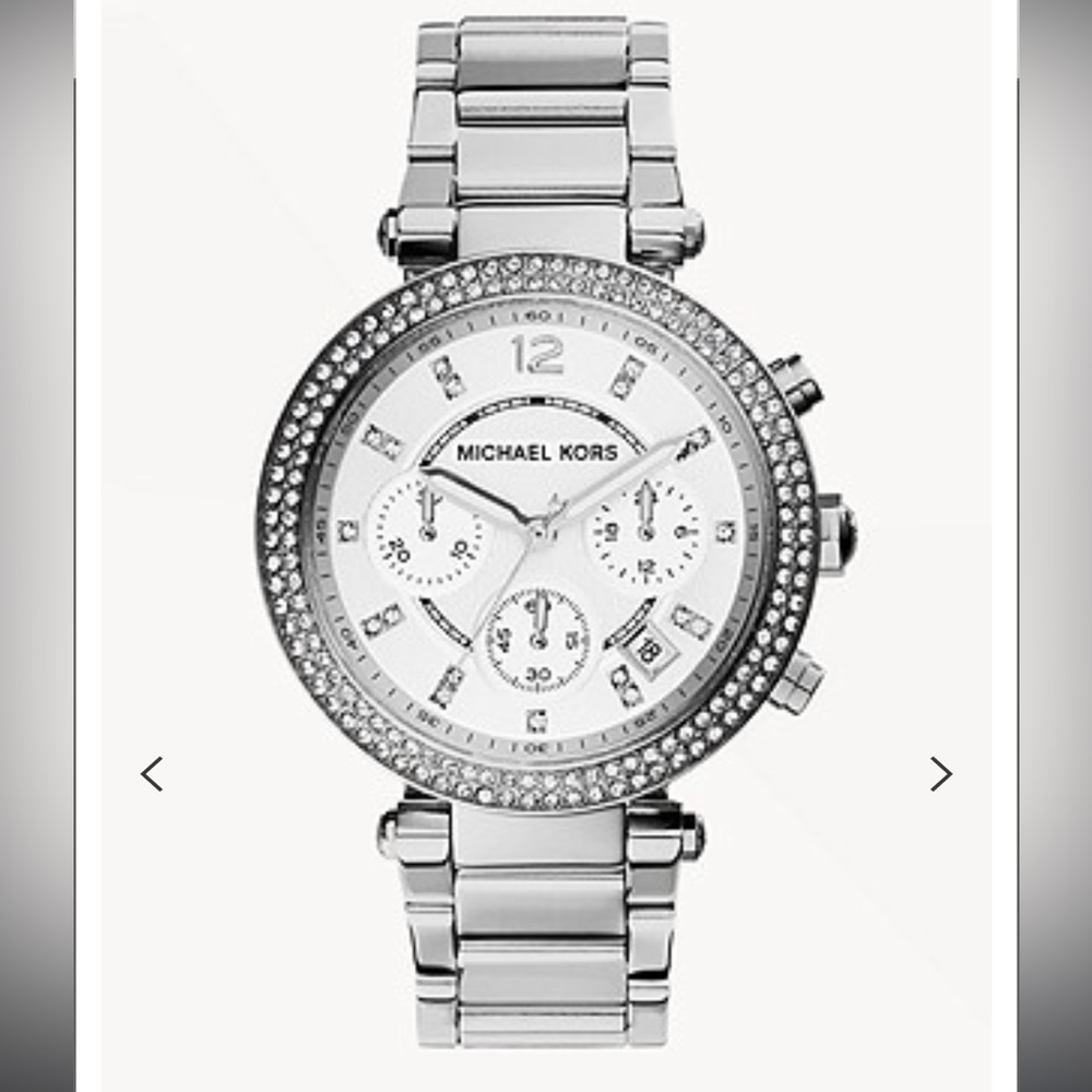 Michael Kors Oversized Parker Watch - Silver